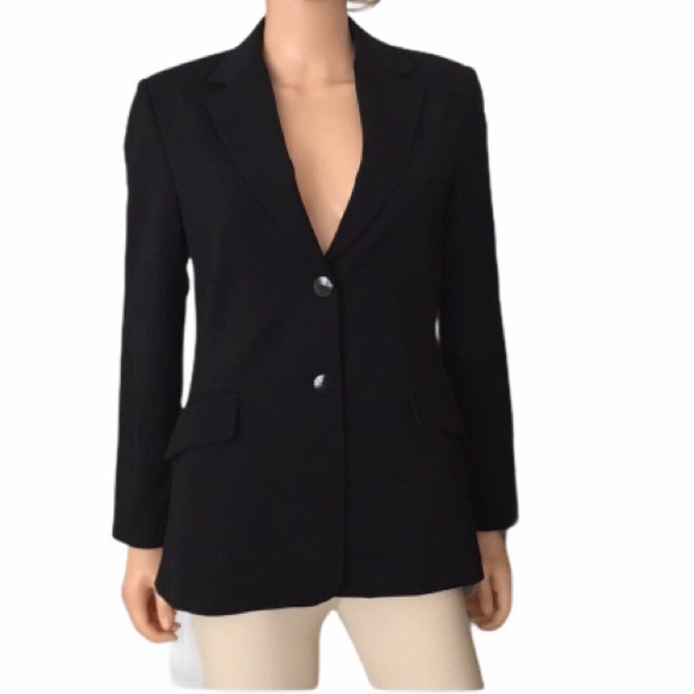 Talbots black classic wool blazer size 8P